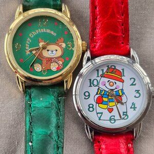 A Pair of Holiday Christmas Watches
